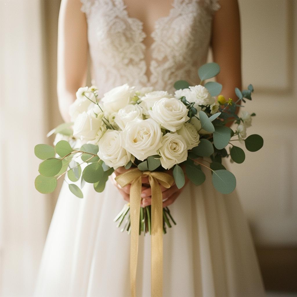 Bride with bouquet